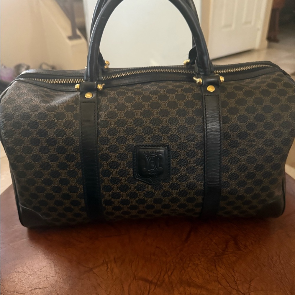 Vintage celine macadam Boston bag made in Italy, the code under the tagMC97/2